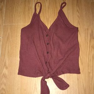 Cute spaghetti strap cropped blouse